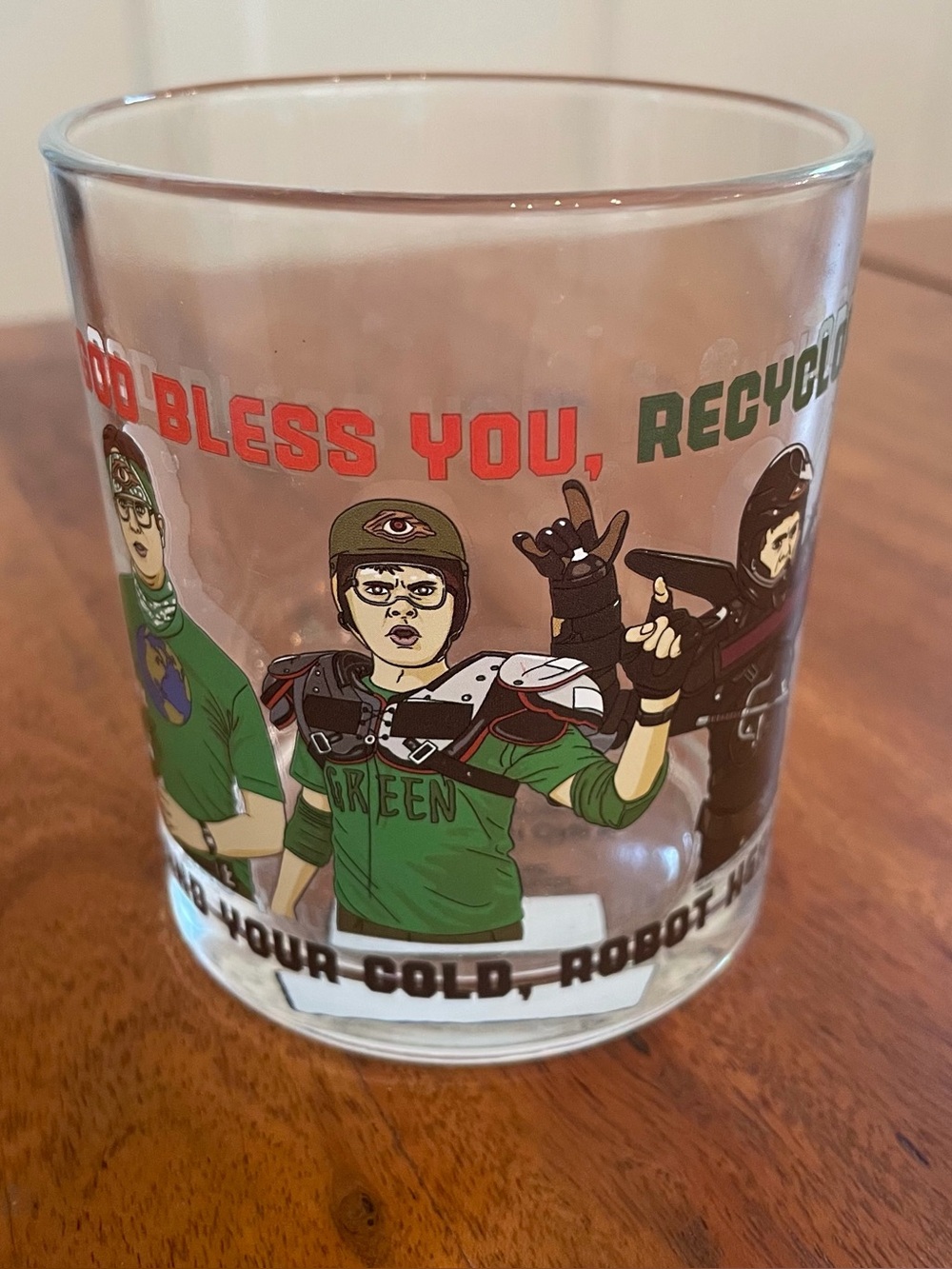 The Office Glass Cup Tumbler God Bless You Recyclops Dwight Schrute CultureFly